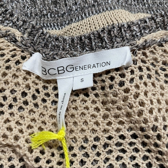 Bcbgeneration sleeveless sweater striped NWT size xs tan gray taupe - Picture 6 of 8